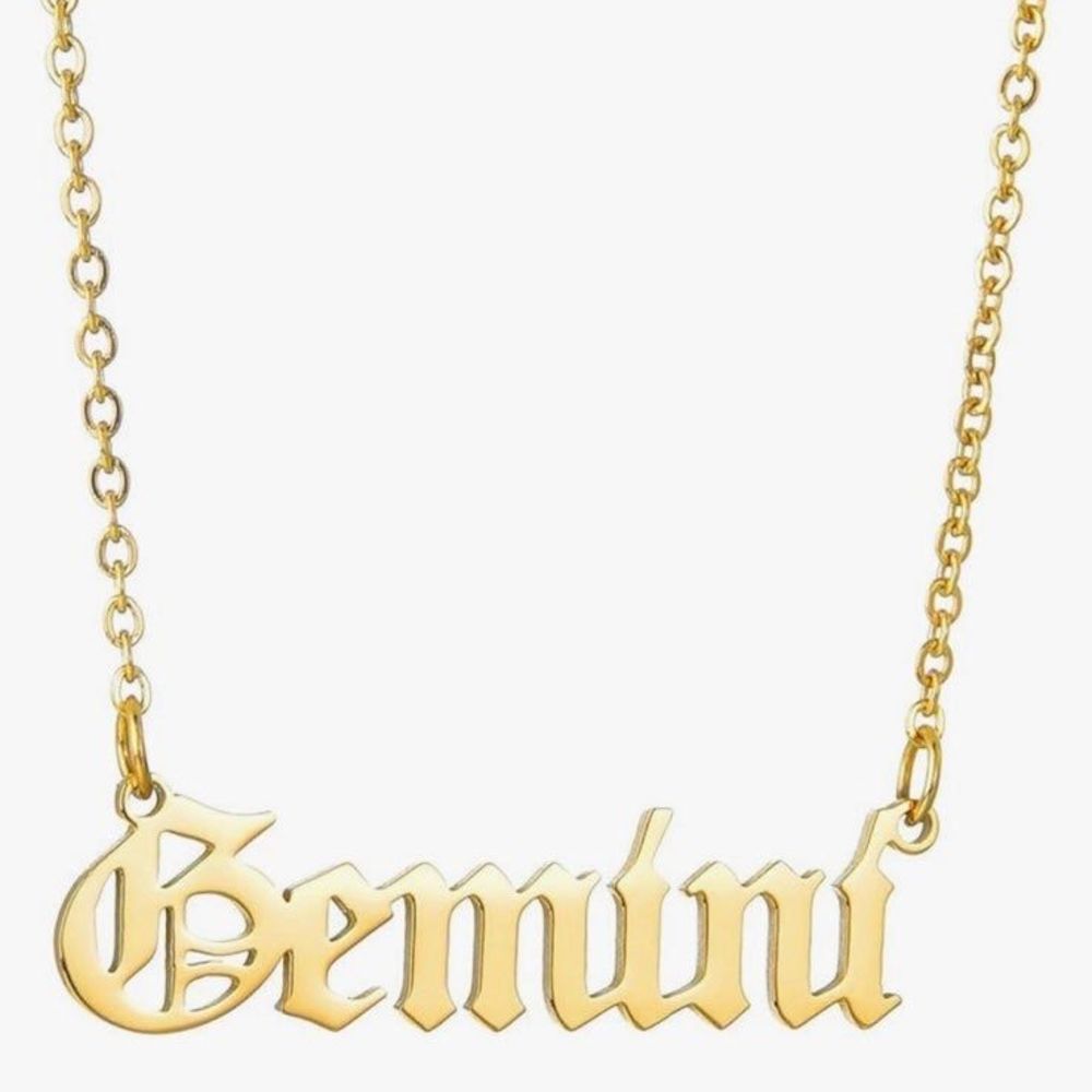 Zodiac Necklace, Horoscope Birth Star Sign Letter Astrology Constellation